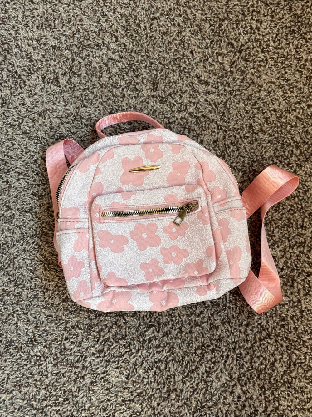 Kids Pink Floral Mini Backpack